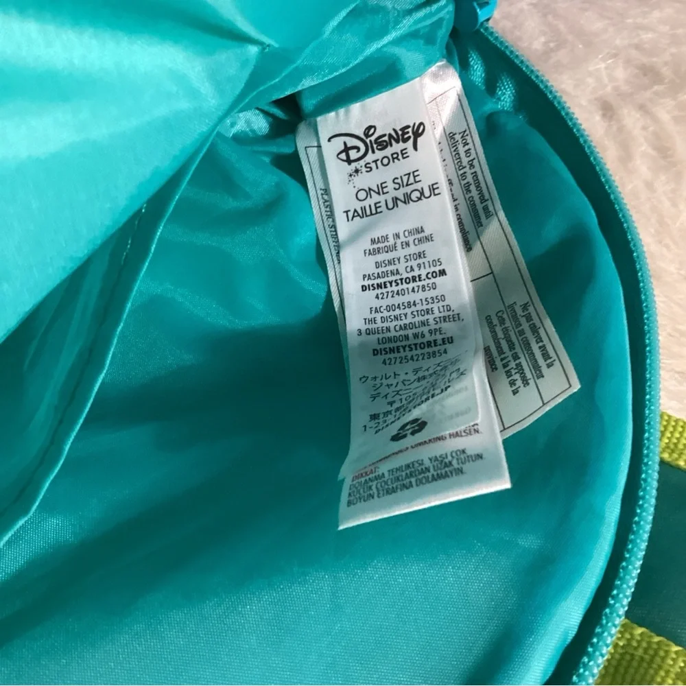 Disney Store Stitch Blue Polyester (Nylon Feel) Padded Backpack
